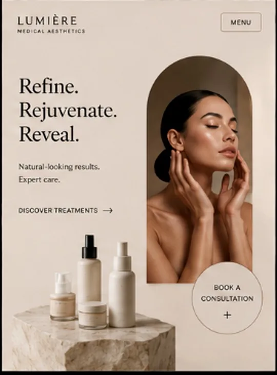 Lumiere Medical Aesthetics featured website direction